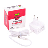 Raspberry Pi 4 Model B Official PSU, USB-C, 5.1V, 3A, EU Plug, White