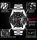 OPK Men's Luminous Waterproof Watch - Silver
