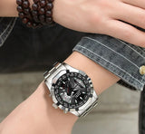 OPK Men's Luminous Waterproof Watch - Silver
