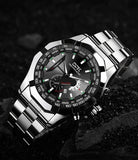 OPK Men's Luminous Waterproof Watch - Silver