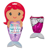 Reversible Mermaid Tail Sequins Purse With Zip