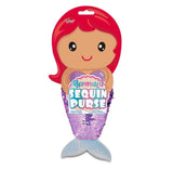Reversible Mermaid Tail Sequins Purse With Zip