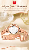 OLEVS Dual Calendar Quartz Watch For Women - Rose Gold