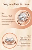 OLEVS Dual Calendar Quartz Watch For Women - Rose Gold