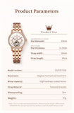 OLEVS Luxury Women's Mechanical Watch Set - Gold & White Dial