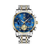 OLEVS Men's Classic Roman Dial Chronograph Watch - Silver
