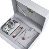 OLEVS Women's Automatic Mechanical Watch Set - Silver