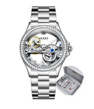 OLEVS Women's Automatic Mechanical Watch Set - Silver