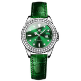 OLEVS Women's Elegant Quartz Timepiece Watch -  Silver-Green