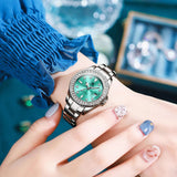 OLEVS Women's Elegant Quartz Timepiece Watch - Silver-Blue
