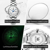 OLEVS Women's Quartz Watch with Roman Numerals - Silver