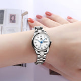 OLEVS Women's Quartz Watch with Roman Numerals - Silver