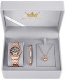 OLEVS Women's Starry Sky Watch Set - Gold & Black