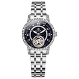 OLEVS Women's Starry Sky Watch Set - Silver & Black