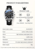 Olevs Luxury Men's Fashion Analog Quartz Watch - Black