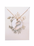 Golden Pearl Initial Pendant Necklace