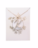 Golden Pearl Initial Pendant Necklace