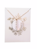 Golden Pearl Initial Pendant Necklace