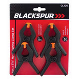 Blackspur 4pc 3-1/2"--85mm nylon spring clamp set CL100