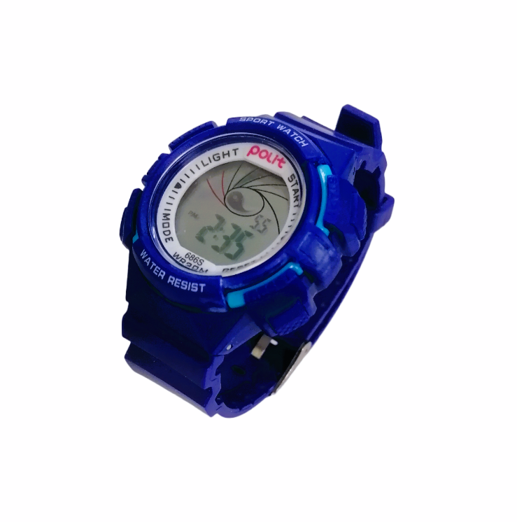 POLIT Childrens Boys/Girls Digital watch in Tin CW-0025 Blue