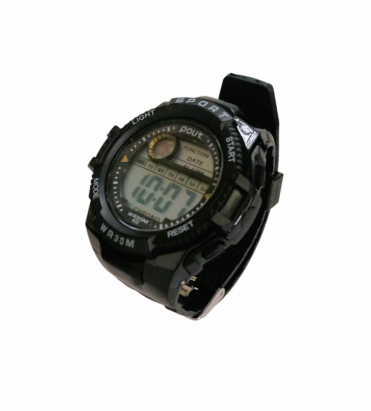 Polit Mens Digital Watch In Tin CW-0029 632-BLACK