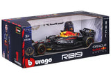 Bburago 1:18 Formula 1 Red Bull Racing RB19 2023 Max Verstappen Model Car (ABU DABI)