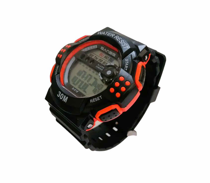 Buy Posh Combo of Round Dial Digital Watch for Mens Boys (Pack of 2)  (Black-Red) at Amazon.in