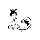 JEM Stencil - Doves & Ribbons (52 x 50mm / 2 x 2”)