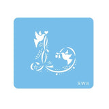 JEM Stencil - Doves & Ribbons (52 x 50mm / 2 x 2”)