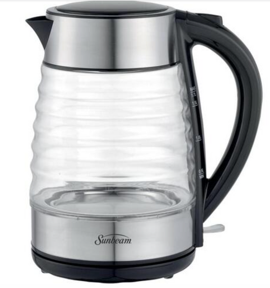 Sunbeam 1.7L Ribbed Glass Kettle SGK-2200RA