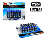 Batteries alkaline size:aa 12 pce value pack