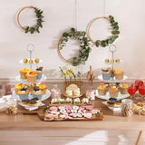 Cake Stand - 3 Tier - Home Décor - Glass & Stainless Steel