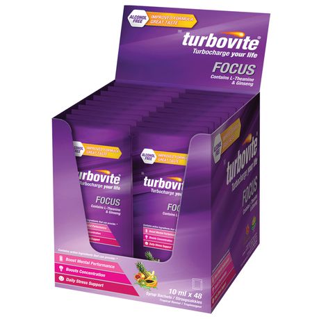 Turbovite Focus Alcohol Free Sachets 10ml