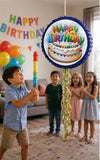 Happy Birthday Round 44cm Cake Piñata