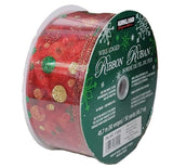 Kirkland 45.7m Wire Edged Ribbon - Red Polka Dot