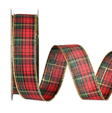 Kirkland Signature 45.7m Wire Edged Ribbon - Christmas Plaid