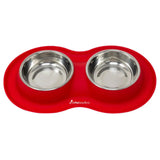 All Pets Solutions Double Bowl Pet Feeder  XL - Red