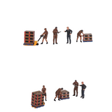 Mini GT UPS Driver and Workers Figurine 1:64 Model