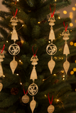 Wooden Christmas Tree Decorations Set -  20 Piece