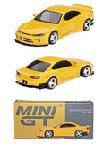 Mini GT Nissan Silvia S15 Rocket Bunny Bronze Yellow 1:64 Model