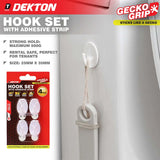 DEKTON Gecko Grip 4PC Hook Set - White