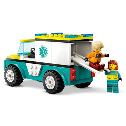 LEGO 60403 City Emergency Ambulance and Snowboarder