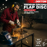 DEKTON Premium Zirconia Flap Disc - 80 Grit