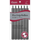 Annie Flex Grip Rollers 11/16 - 7In Long 6-Piece Gray