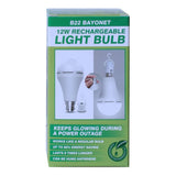 Avron 12W B22 Bayonet Rechargeable Light Bulb
