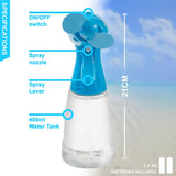 Breeze Water Mist Spray Fan with Batteries