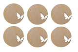 Wooden Butterfly Cutout Cup Coasters