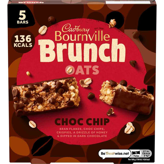 Cadbury Brunch Oats Bournville Choc Chip - 160g