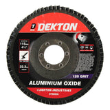 DEKTON 115m Aluminium Oxide Flap Disc 120 Grit