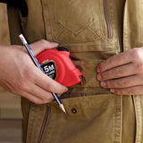 DEKTON HI VIS Red Soft Grip Auto-Lock Tape Measure 7.5m x 25mm
